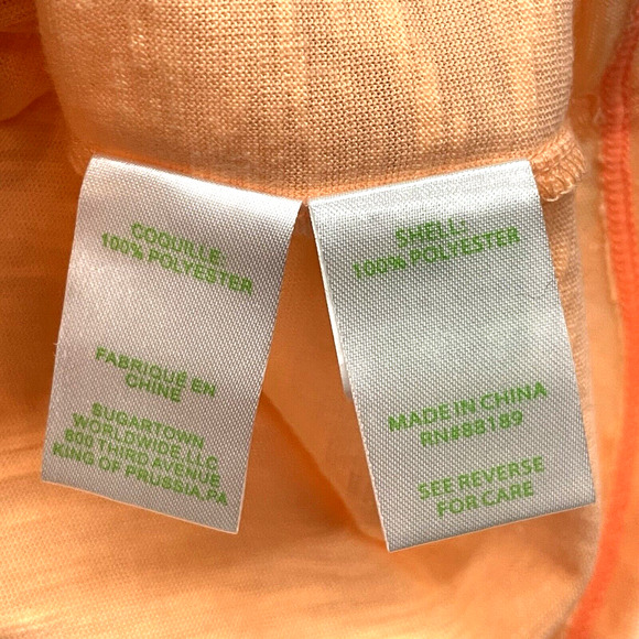 Lilly Pulitzer Shirt Womens Medium Orange Brodie Top Luxletic Melon Glow V Neck - Picture 7 of 11